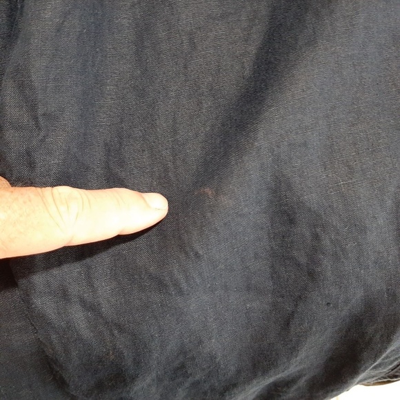 G. H. Bass & Co. Women's 100% Linen Pants Elastic Waist Size 12 Blue - Picture 6 of 6